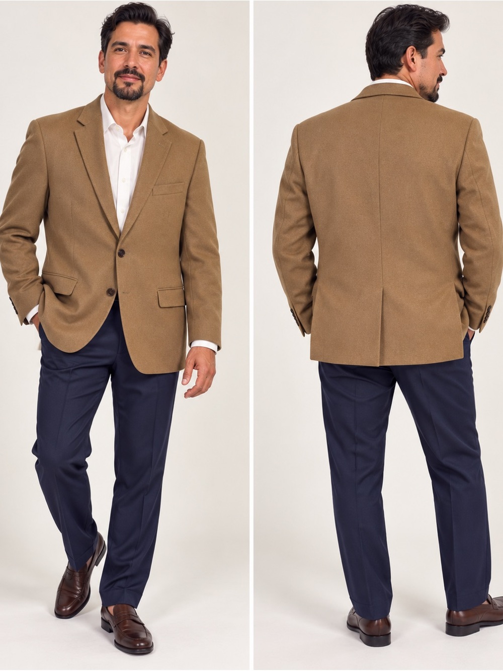 Lauren Ralph Lauren Old Money Luxury Tan Ivy League Wool Blend Sport Coat 42L